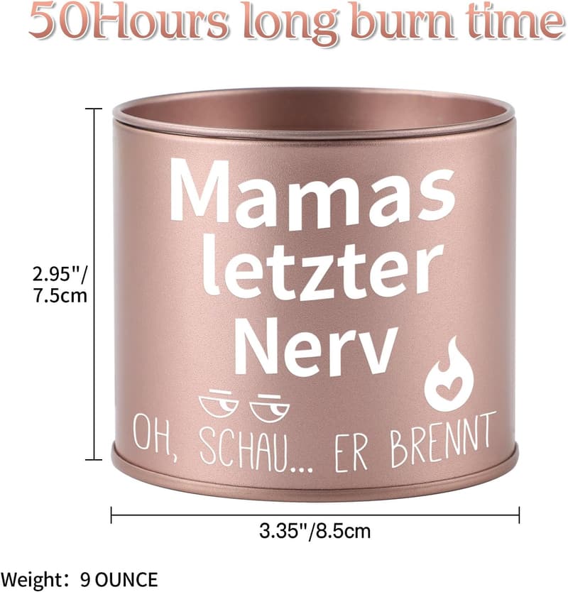 Muttertagsgeschenk: 9 Unzen Stumpenkerze für Mama