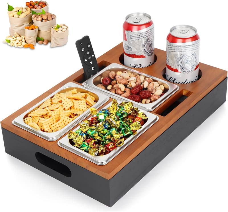Premium Couchbar Snackbox mit flexiblen Trennwänden – Geschenk für Paare