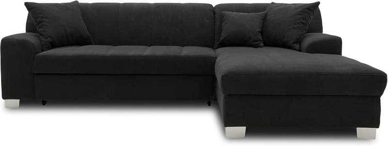 Ecksofa Capri in Schwarz, L-Form, 239 x 152 x 75 cm