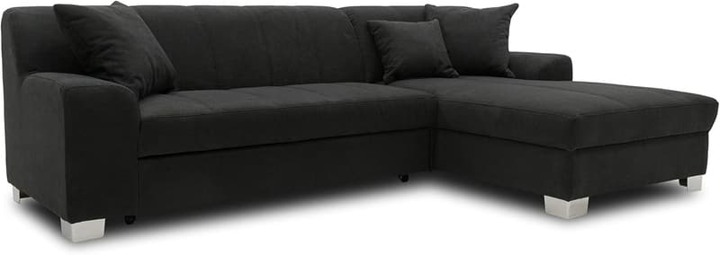 Ecksofa Capri in Schwarz, L-Form, 239 x 152 x 75 cm