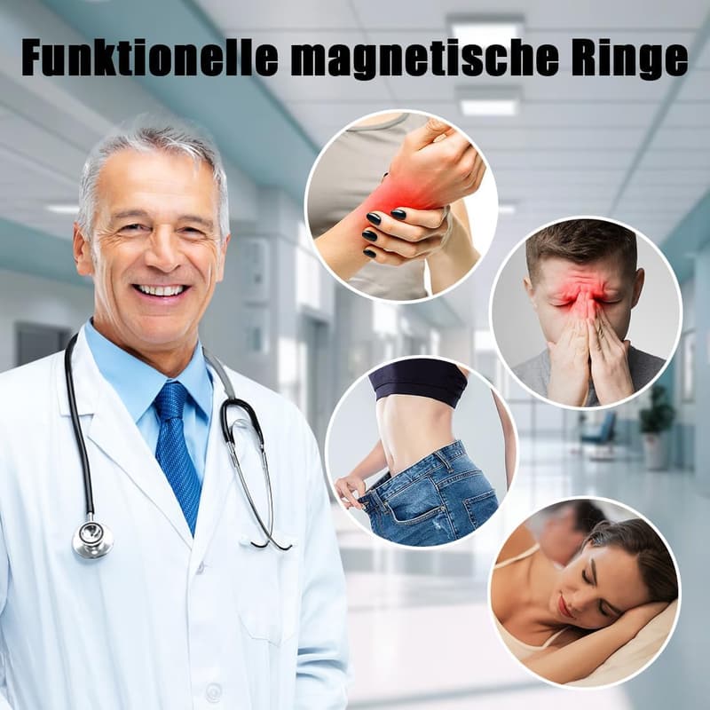 Einstellbare Kupfer-Magnetringe für Paare - 99,99% rein, Roségold Geschenkbox