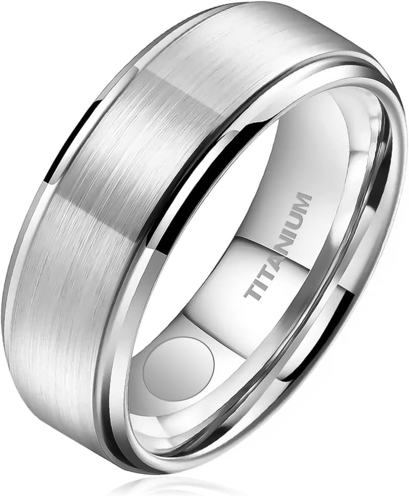Therapeutischer Magnetring aus Titan für Herren und Damen