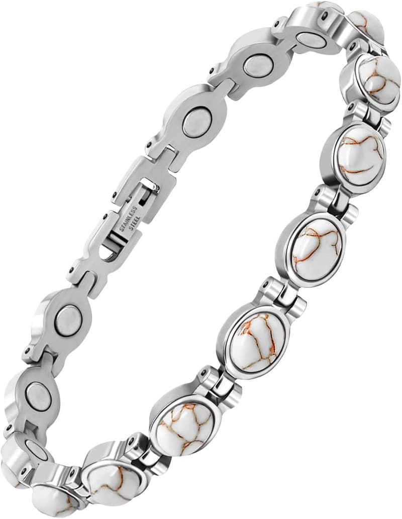 Titanstahl-Magnetarmband für Damen mit 3800 Gauss Magneten in Geschenkbox
