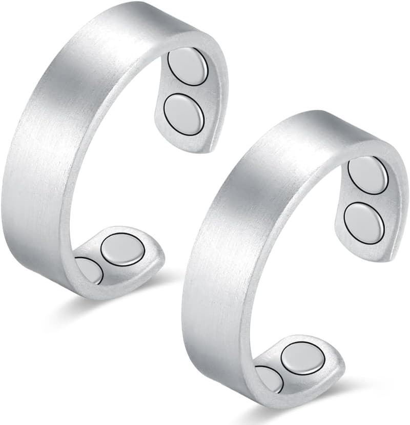Verstellbarer Magnetring aus 99% reinem Kupfer mit 4 starken Magneten für Damen und Herren, inkl. Geschenkbox