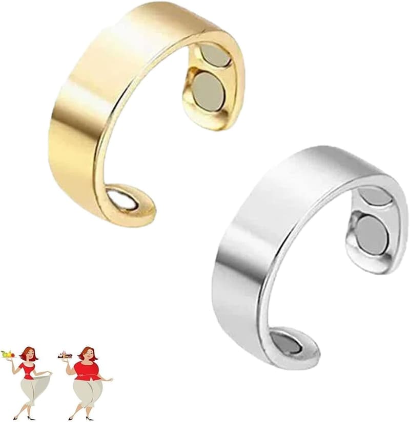 Olux-Magnetring für therapeutische Lymphdrainage (Gold & Silber)