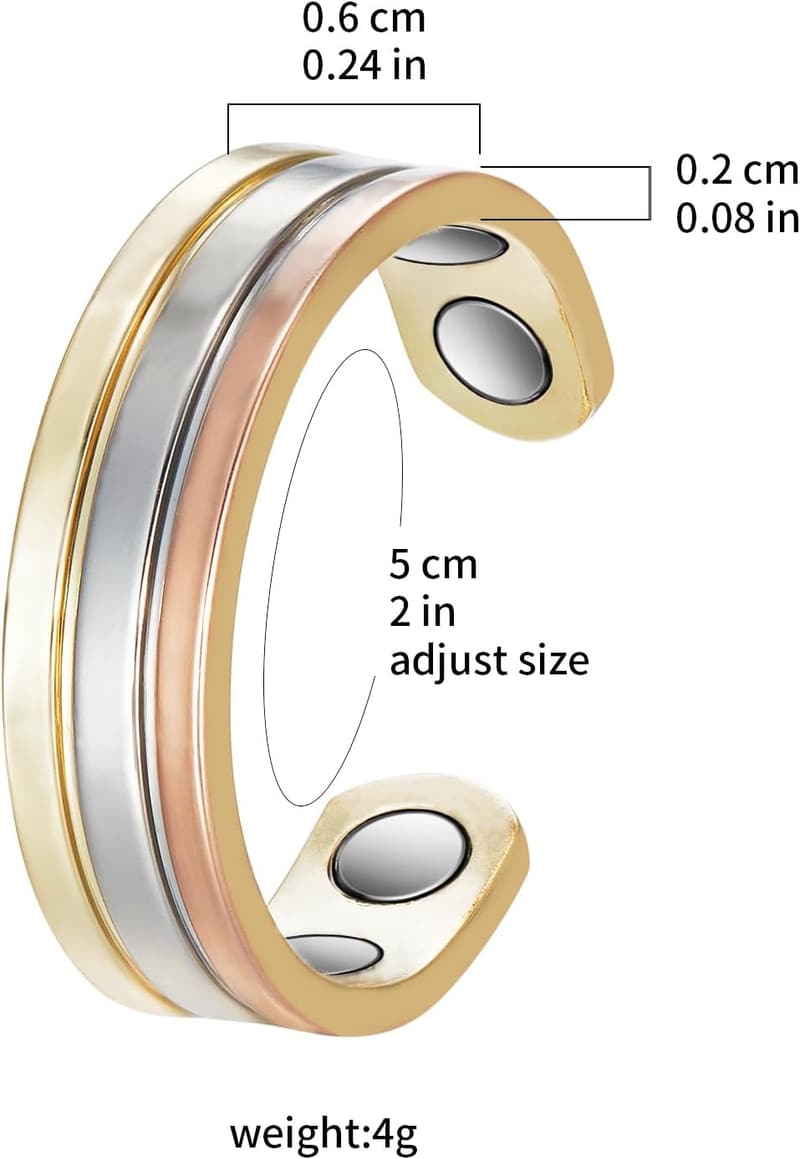 Magnetring aus Kupfer, 3500 Gauss für Magnetfeldtherapie