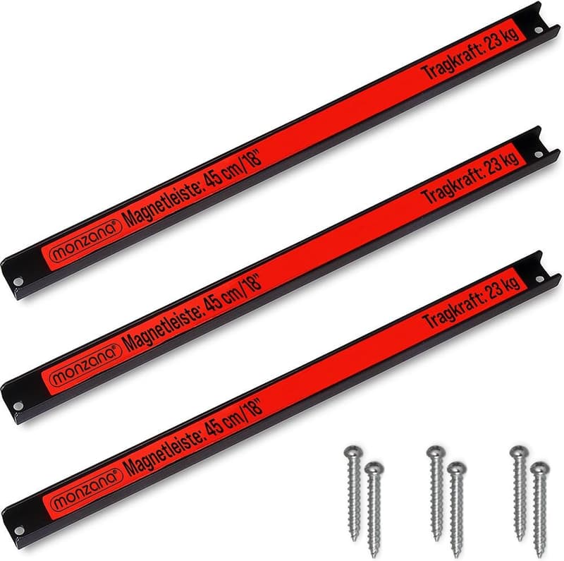 Magnetische Werkzeugleiste 45cm mit 23kg Tragkraft für Werkstätten