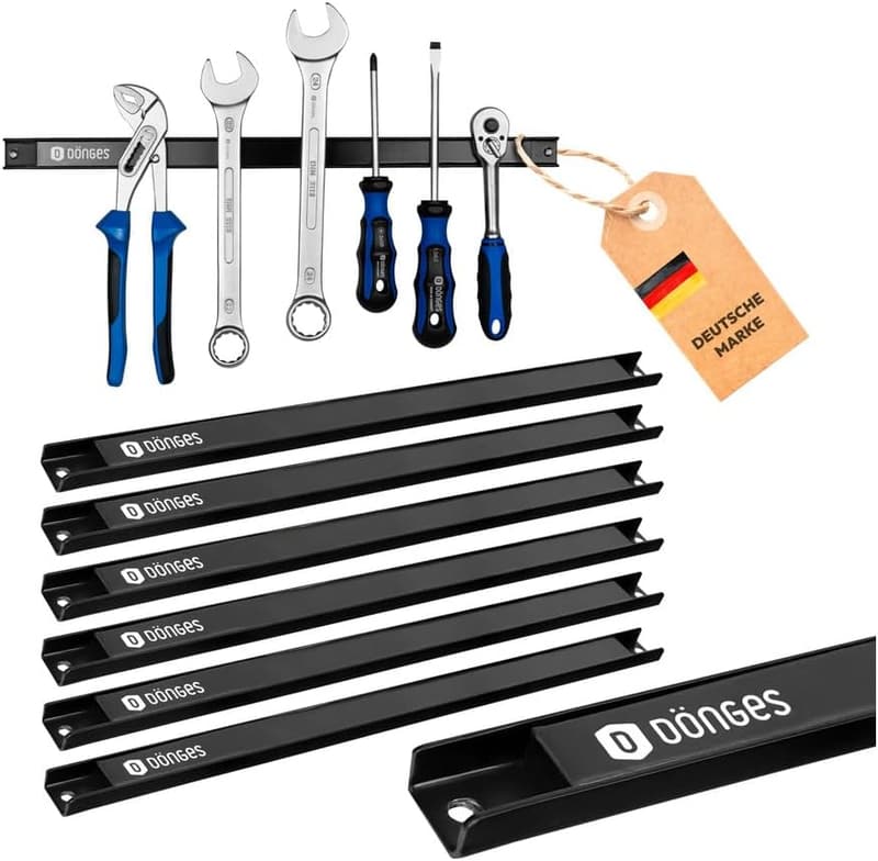 Magnetischer Werkzeughalter 6er Set aus rostfreiem Stahl, 46cm, 23kg Tragkraft