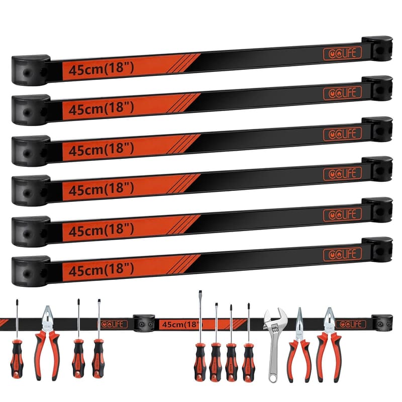 Magnetische Werkzeugleiste 45cm, 23kg Tragkraft, 6tlg für Werkstatt