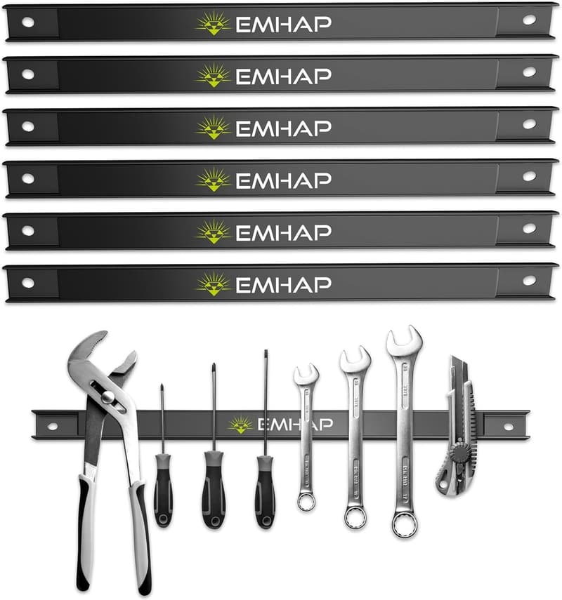 EXTRA STARK 6er Set Magnetleiste für Werkzeuge - 46 cm Werkzeug Organizer