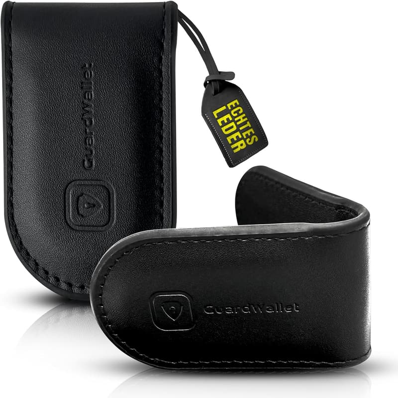 GuardWallet Geldscheinklammer aus echtem Leder – Slim Wallet mit Magnetverschluss