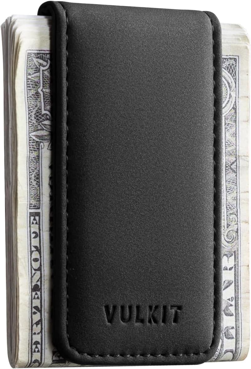 Slim Leather Money Clip mit Magnet für Kreditkarten und Bargeld