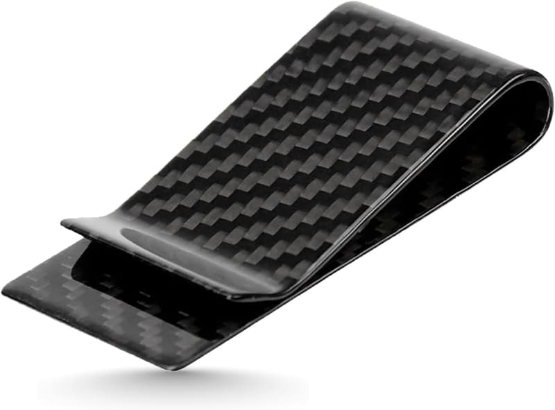 Schwarze Carbonfiber Geldklammer für Männer - Geldschein Organizer