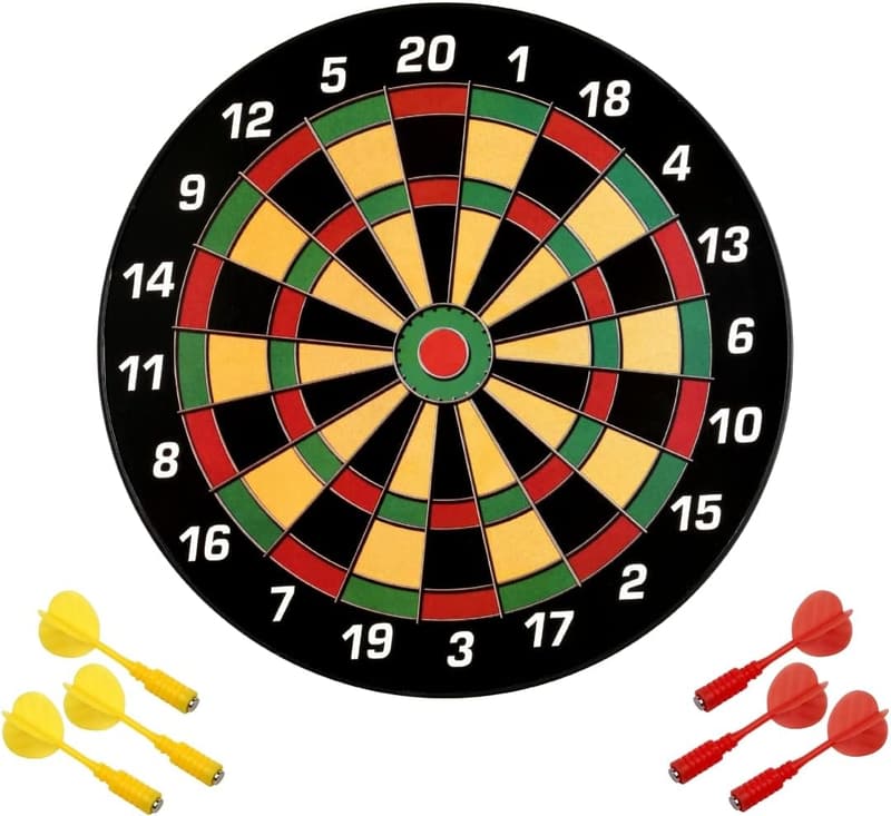 Magnetisches Dartboard für Familien - 40 cm, inkl. 6 Pfeilen
