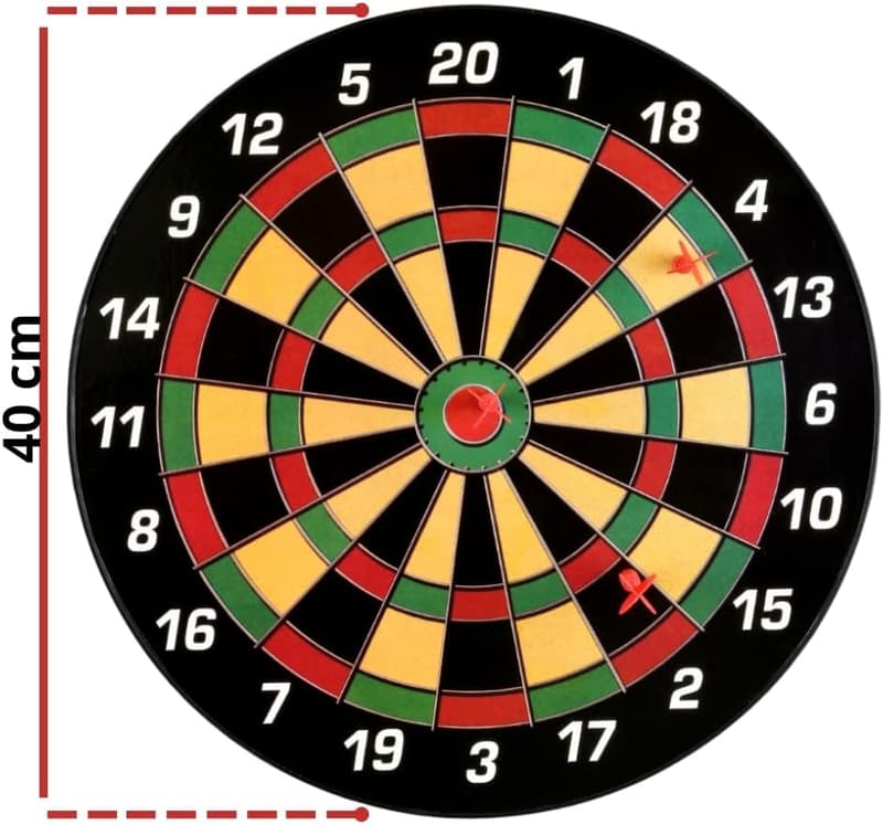Magnetisches Dartboard für Familien - 40 cm, inkl. 6 Pfeilen