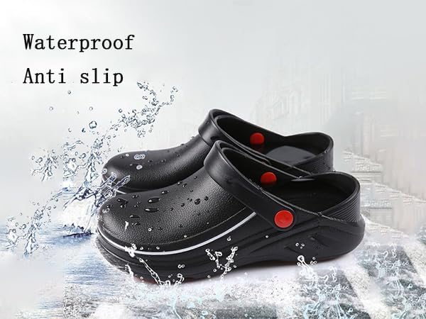 Wasserdichte Clogs für Herren und Damen – Leichte Stahlkappenschuhe für Garten und Arbeit