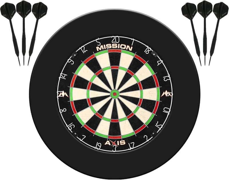 Dartset mit Dartscheibe und 2 Dartsets für Spieler