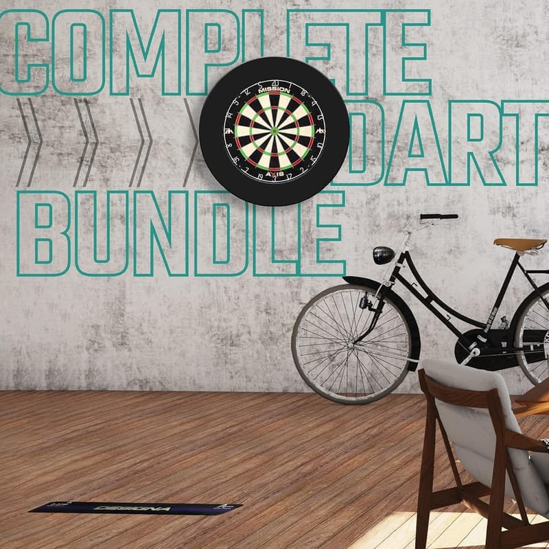 Dartset mit Dartscheibe und 2 Dartsets für Spieler