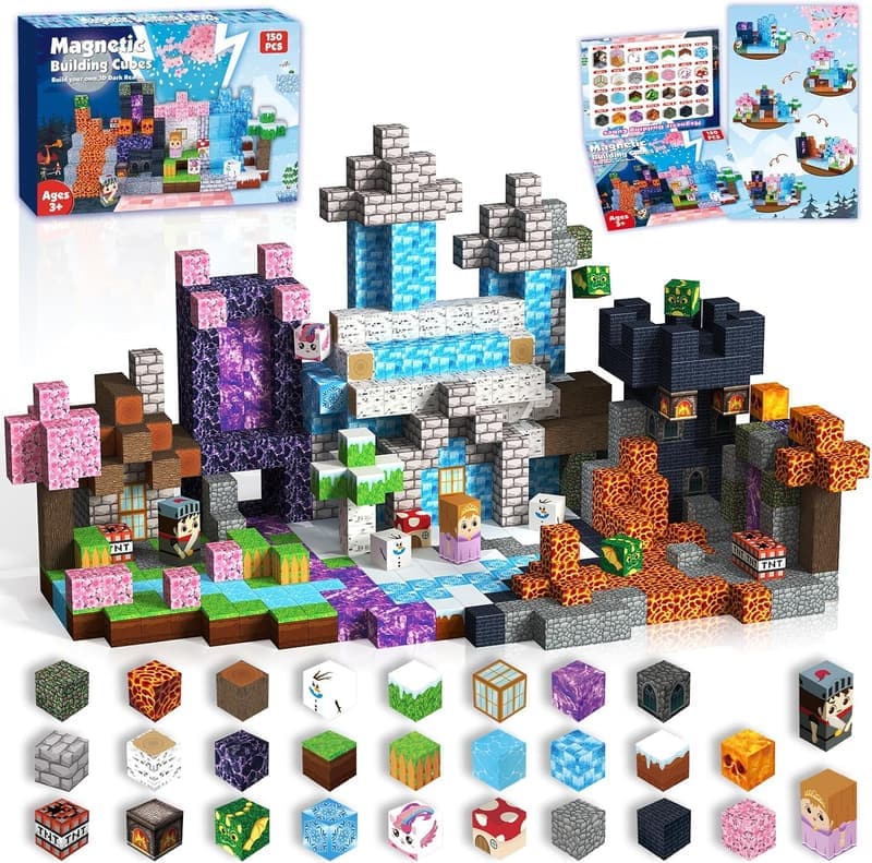 Magnetische Bausteine 150PCS für Jungen und Mädchen ab 3 Jahren