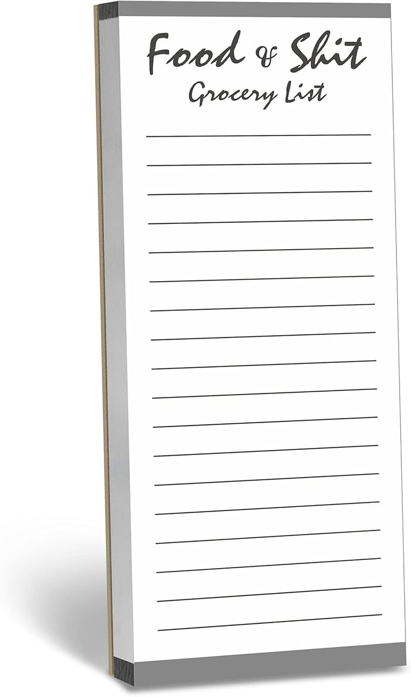 Einkaufslistenplaner mit Magnet - 100 Seiten für Kühlschrank (7,6 x 20 cm)