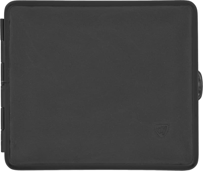 Handgefertigtes Zigarettenetui aus echtem Leder, Schwarz, 85mm