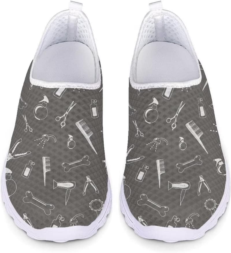 Bequeme graue Cartoon Laufschuhe für Erwachsene Unisex