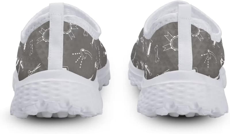 Bequeme graue Cartoon Laufschuhe für Erwachsene Unisex