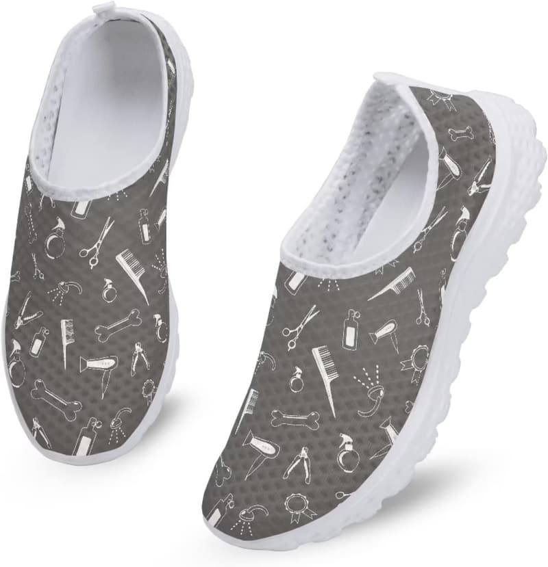 Bequeme graue Cartoon Laufschuhe für Erwachsene Unisex