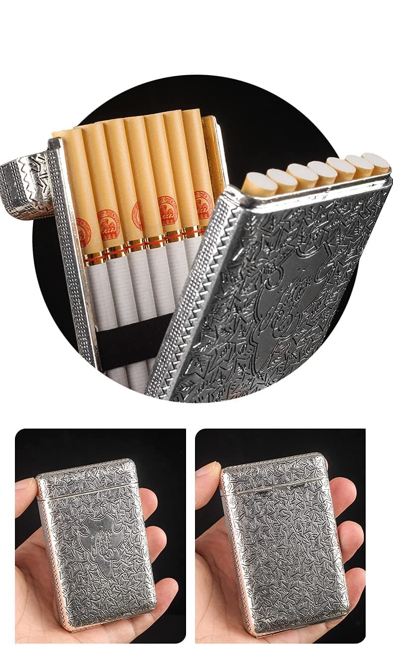 Elegantes Zigarettenetui aus Metall für 14 Zigaretten, Peaky Blinders Design