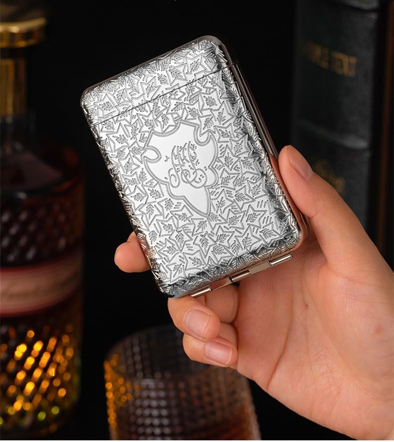 Elegantes Zigarettenetui aus Metall für 14 Zigaretten, Peaky Blinders Design