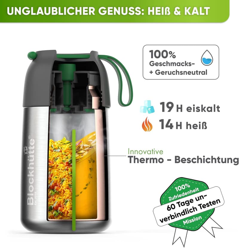 Thermobecher für Kinder 530ml aus Edelstahl, BPA-frei, auslaufsicher