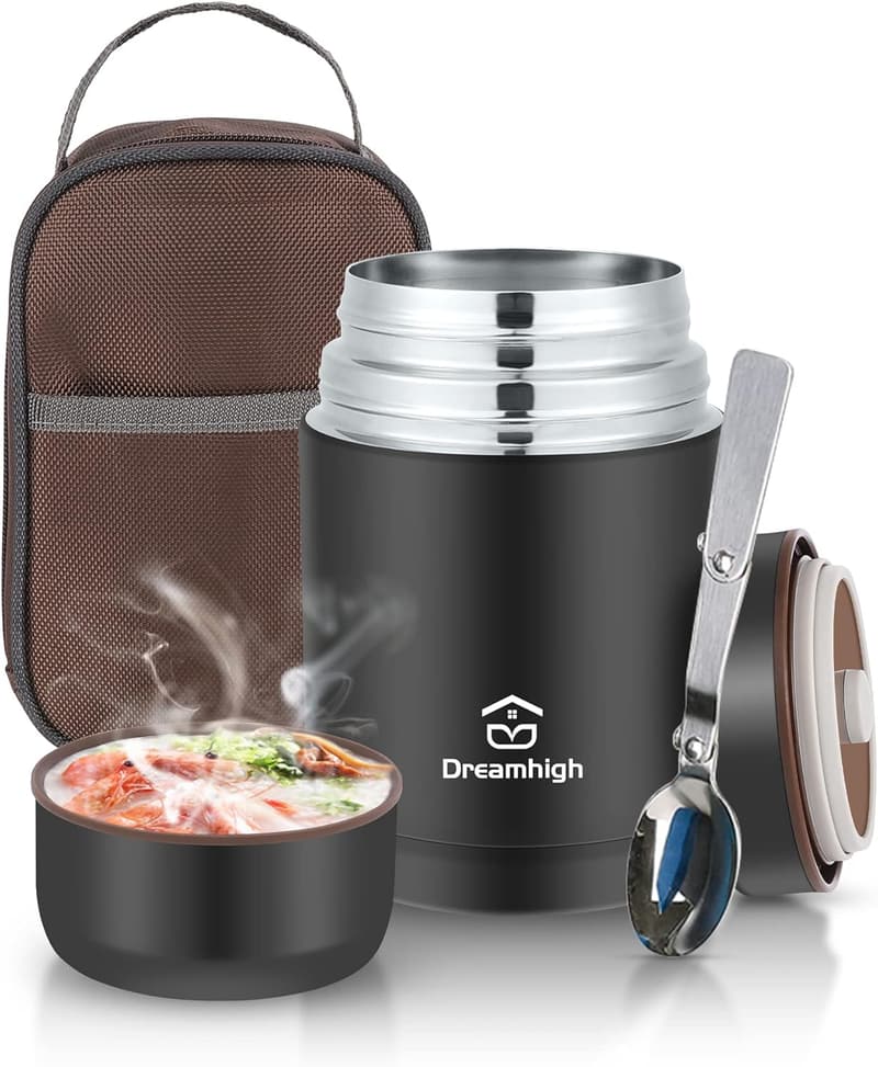 Edelstahl Thermobehälter 800 ml – Auslaufsicher, 12 Std. heiß/kalt