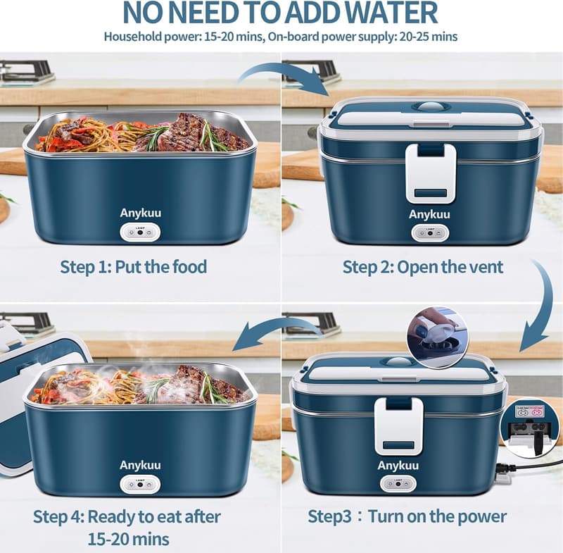 Tragbare Elektrische Lunchbox 1,8L 100W für Auto und Büro