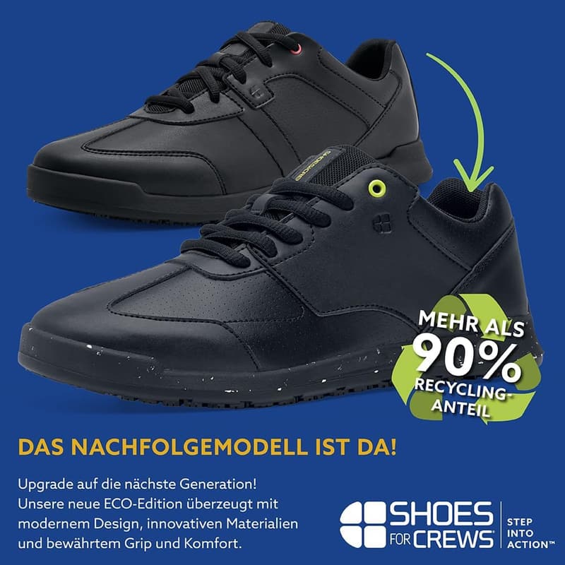 Rutschhemmende, wasserabweisende Kochschuhe für Herren, vegan