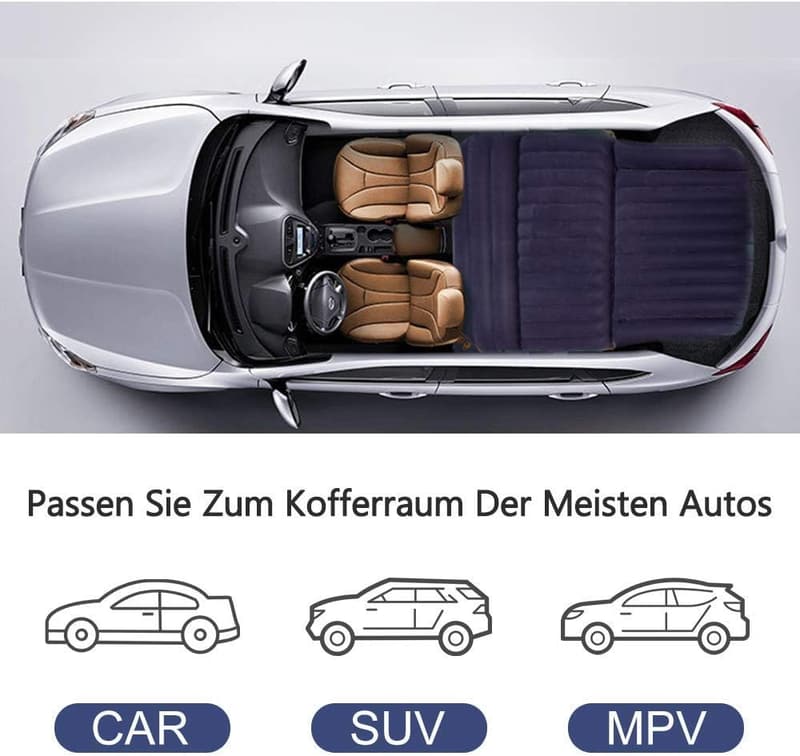 Aufblasbare Auto-Matratze für Reisen und Camping