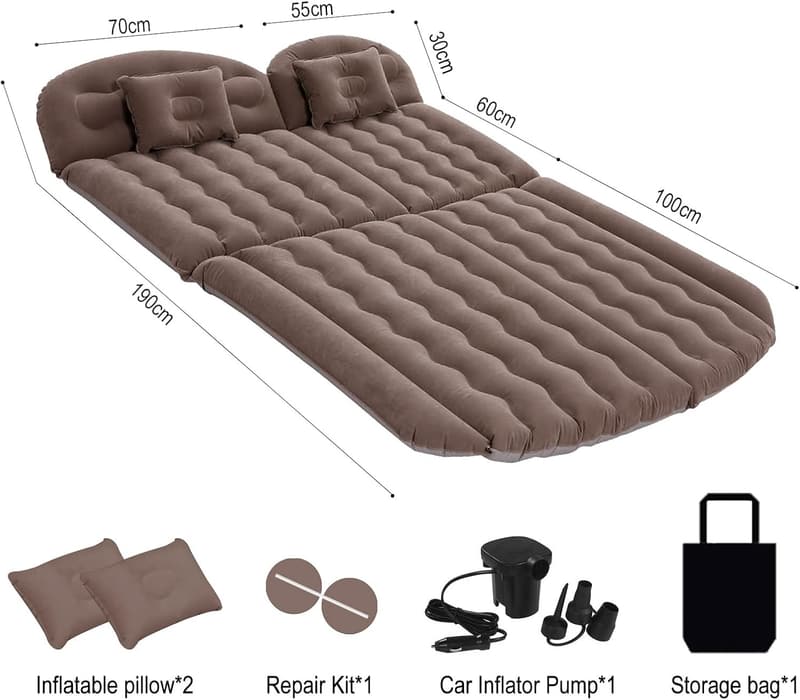 Outdoor aufblasbares Familiebett mit geteilter beflockter Oberfläche