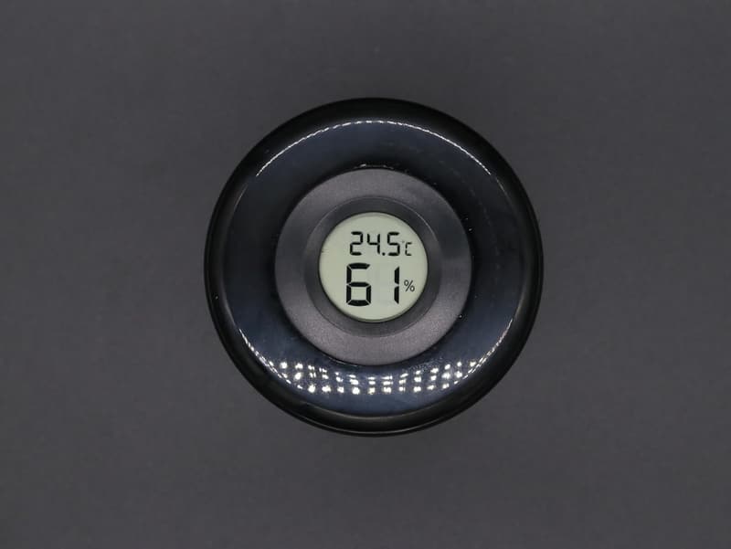 Humidor für Cannabis aus Violettglas mit Hygrometer, 500ml