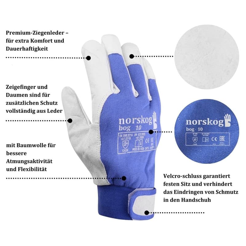 Leder Arbeitshandschuhe für Herren - 12 Paar Gr. 9, vielseitig einsetzbar