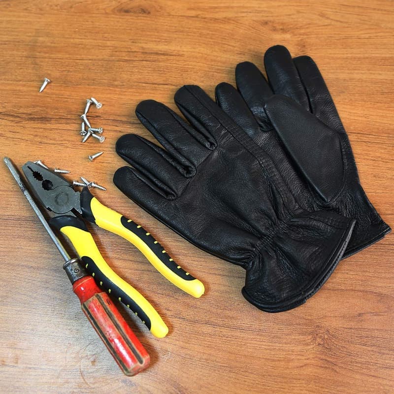 Leder Arbeitshandschuhe für Männer – Ideal für Fahrer und Hofarbeit