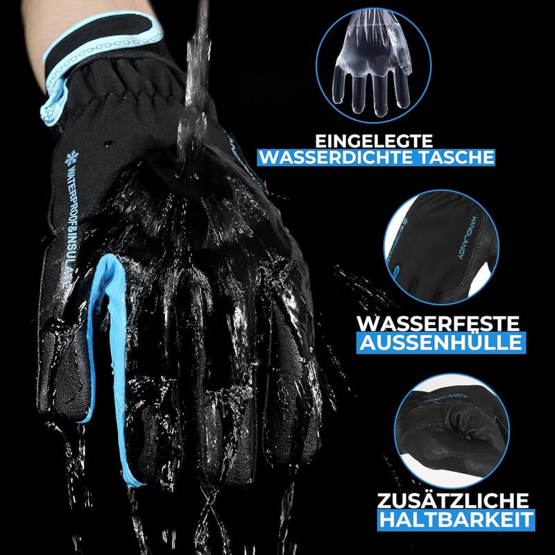 Wasserdichte Herren Winter Leder Arbeitshandschuhe für Outdoor-Aktivitäten