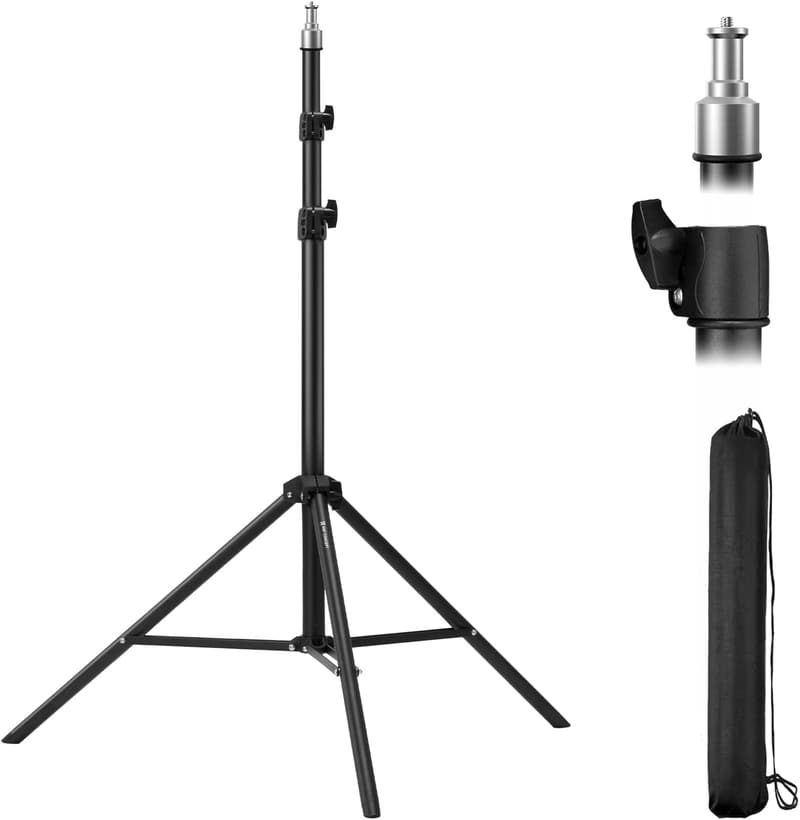 K&F Concept 230 cm Metall Lichtstativ für Studiofotografie mit Tasche