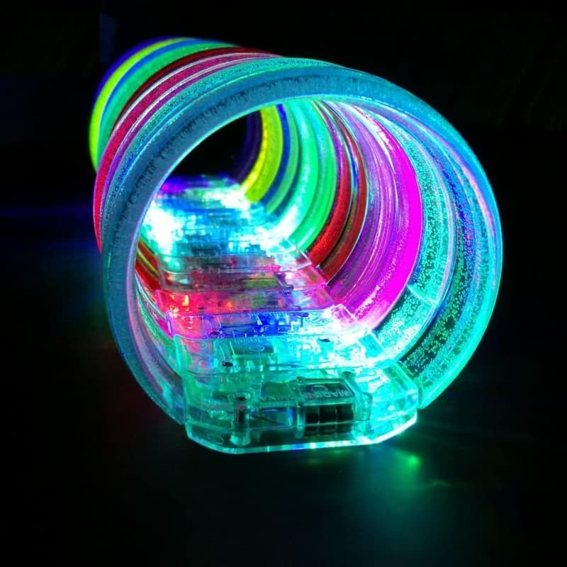 Blinkende LED Armbänder für Kinder – 14 Stück mit Ersatzbatterien