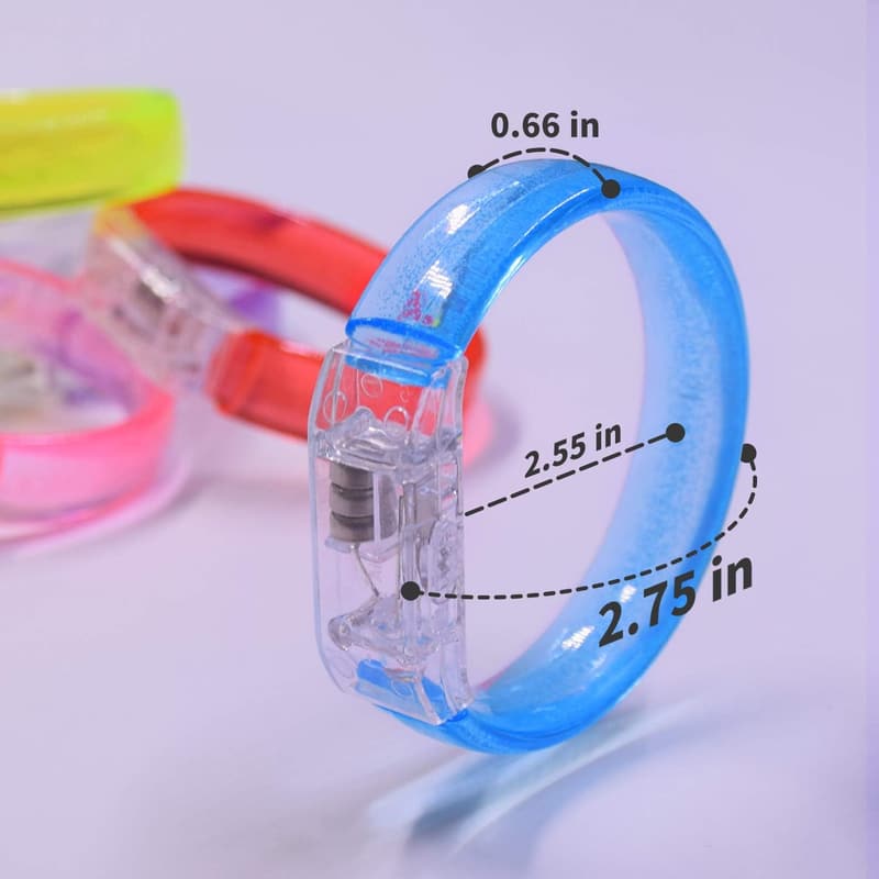 Blinkende LED Armbänder für Kinder – 14 Stück mit Ersatzbatterien