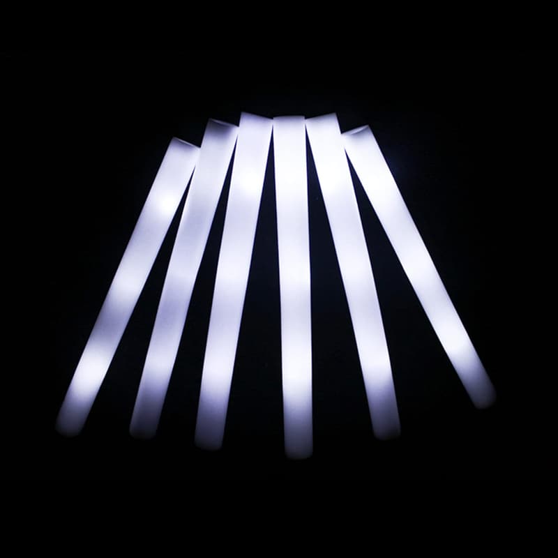 LED-Sticks für Hochzeiten und Partys – 48 cm, 50 Stück, mit weißer LED