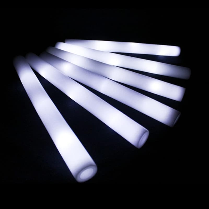 LED-Sticks für Hochzeiten und Partys – 48 cm, 50 Stück, mit weißer LED