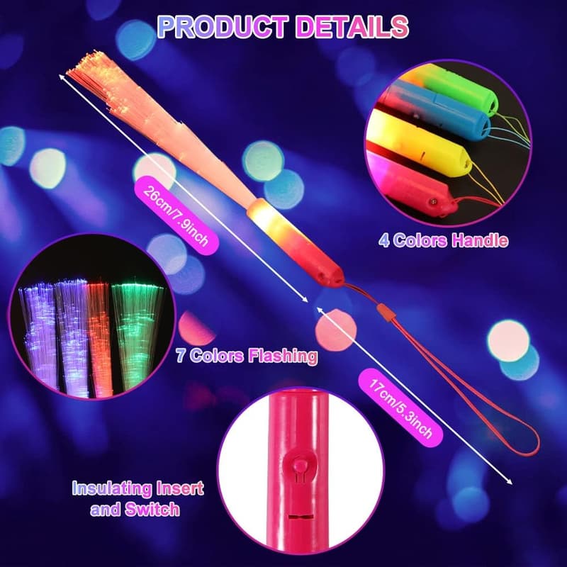 12 Stück LED Leuchtstäbe Set für Kinder, multicolor – Party & Weihnachten