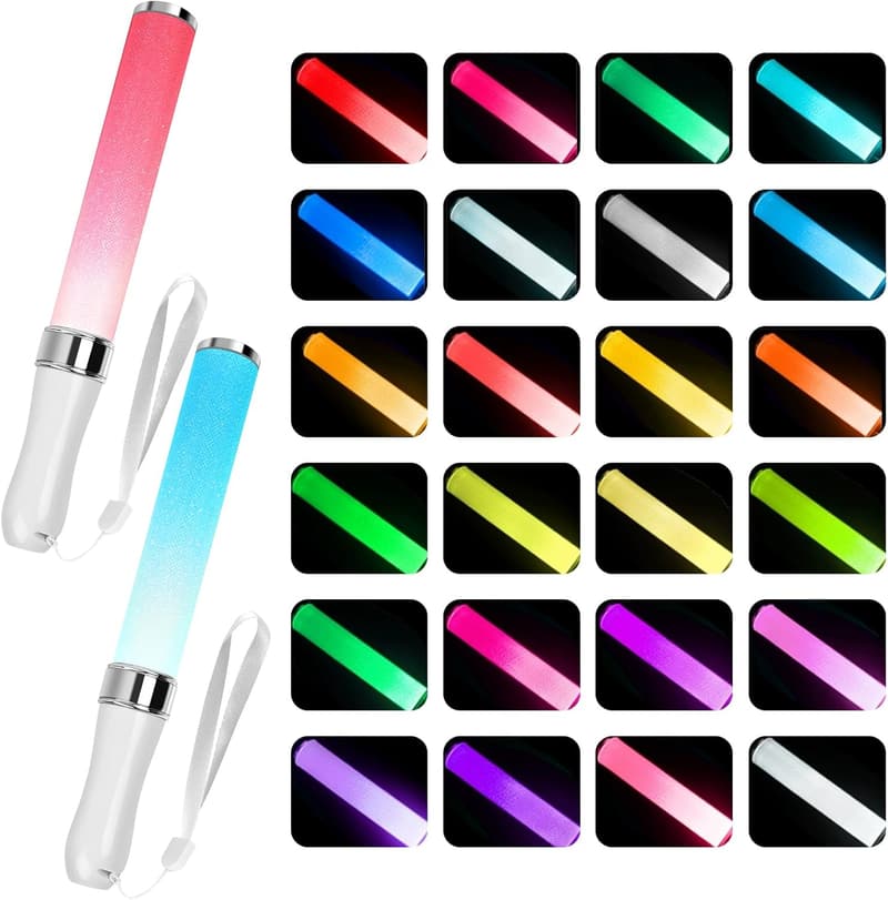 Bunte LED-Leuchtstäbe in 24 Farben für Kinderpartys und Konzerte