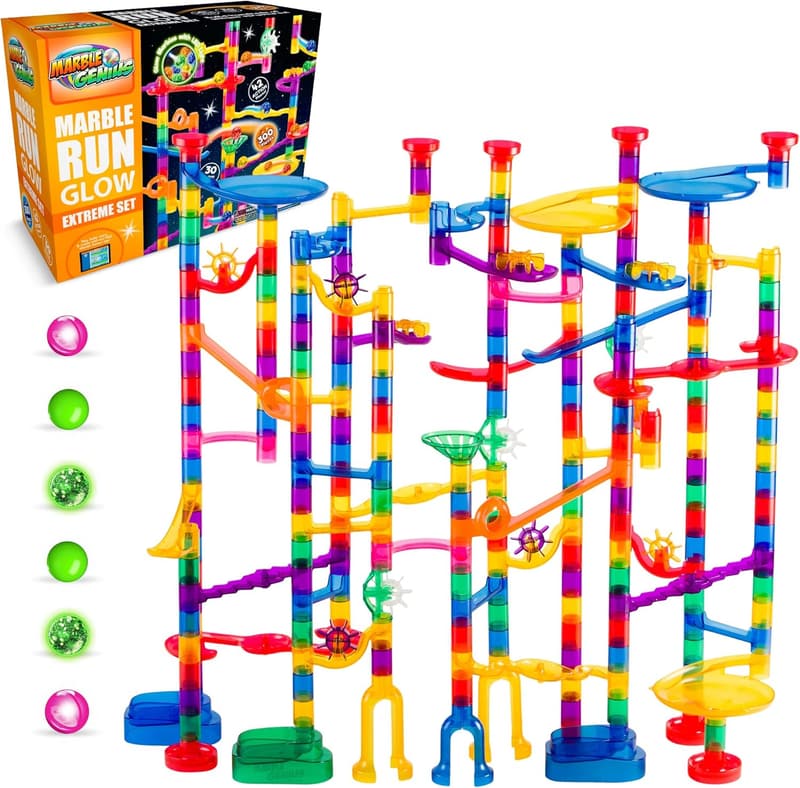 Glow-in-the-Dark Marble Run Set mit 300 Teilen – STEM-Spielzeug für Kinder