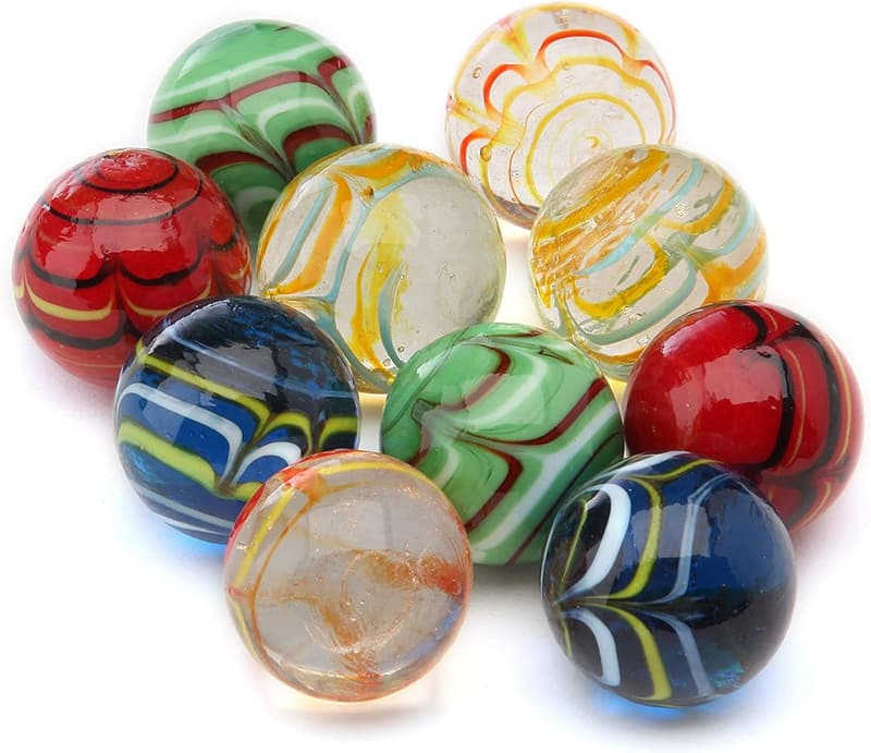 Handgemachte leuchtende Glasmurmeln für Kinder (10er Set)