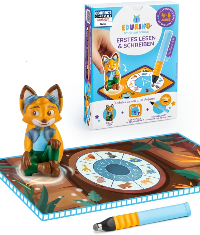 Edurino Starterset Mika für Kinder ab 4 – Innovative Lernspielzeuge für Lesen und Schreiben